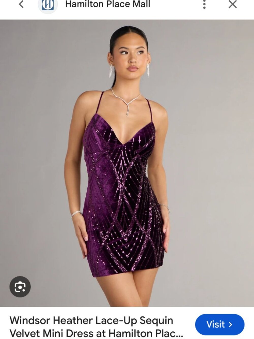 Purple Homecoming Mini Dress - Windsor - sz S